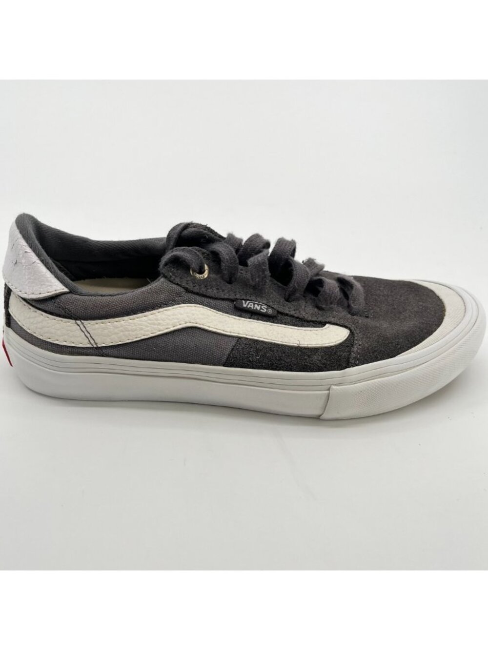 Vans Style 112 Pro Mens Size 6.5 Gray White Athletic Suede Skate Shoes Sneakers
